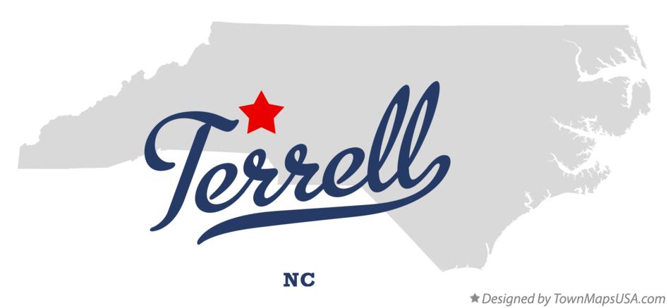 Map of Terrell North Carolina NC