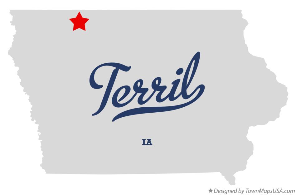 Map of Terril Iowa IA