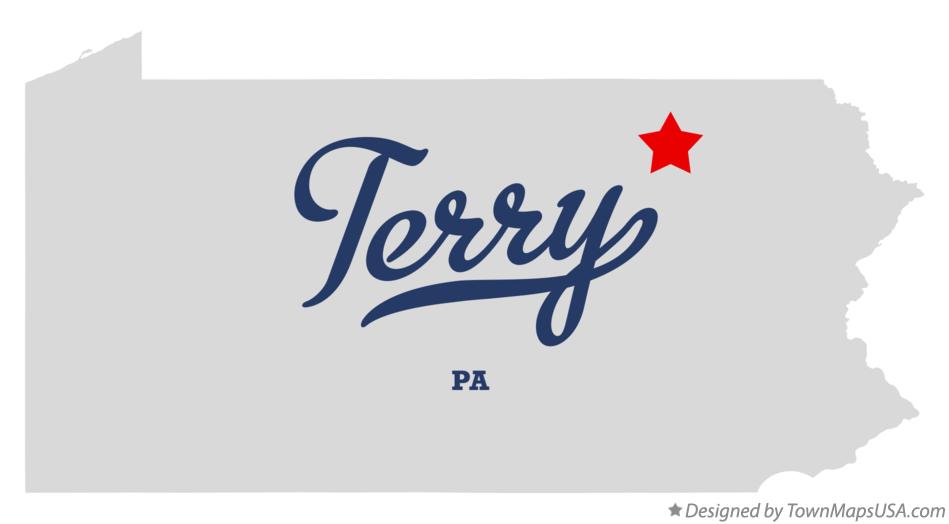 Map of Terry Pennsylvania PA