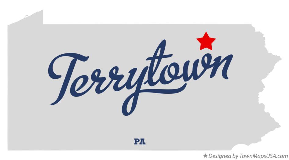 Map of Terrytown Pennsylvania PA