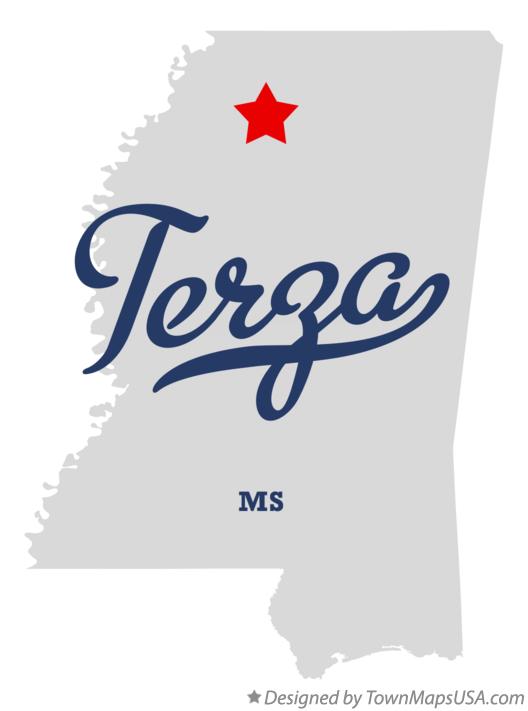 Map of Terza Mississippi MS