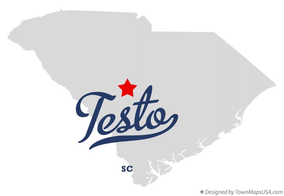 Map of Testo South Carolina SC