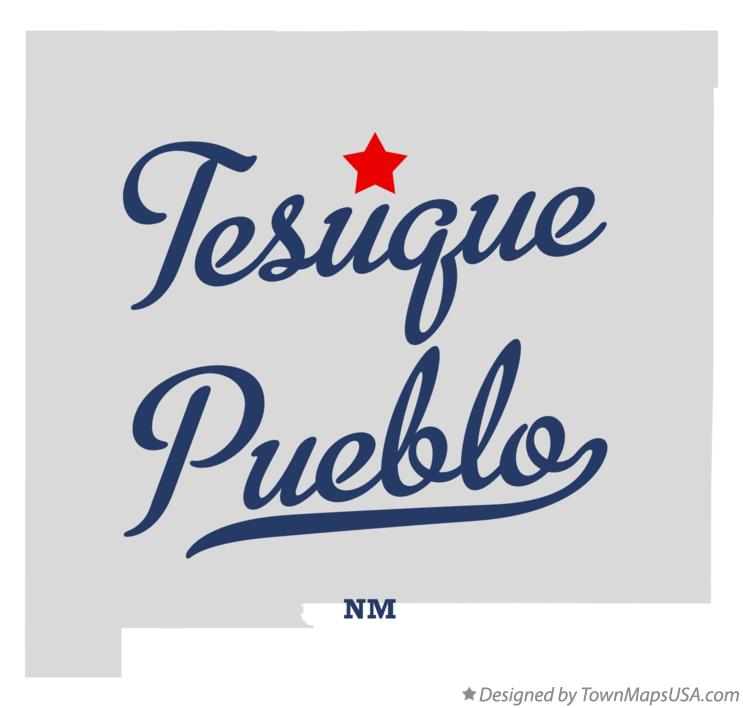 Map of Tesuque Pueblo New Mexico NM