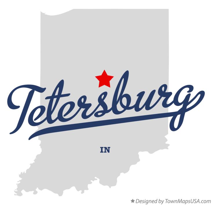 Map of Tetersburg Indiana IN