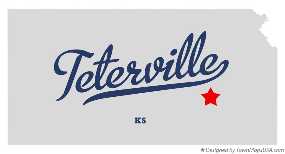 Map of Teterville Kansas KS