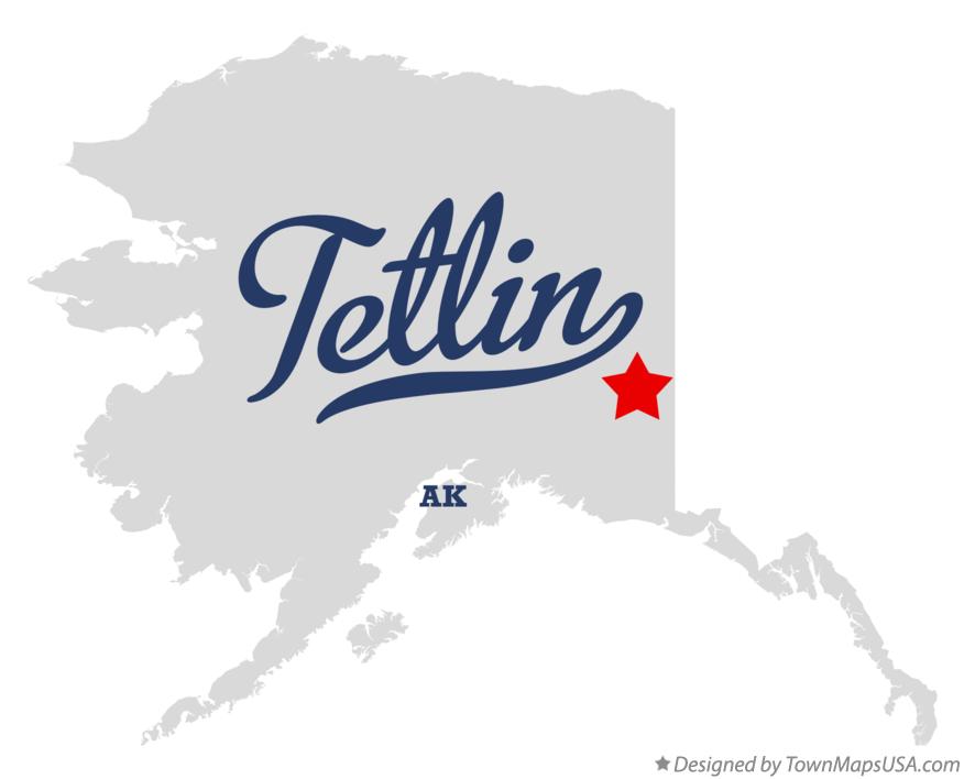 Map of Tetlin Alaska AK