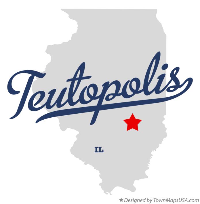 Map of Teutopolis Illinois IL