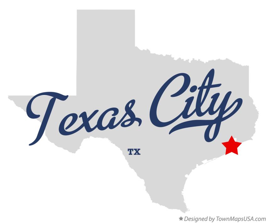 Map of Texas City Texas TX