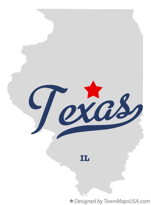 Map of Texas Illinois IL