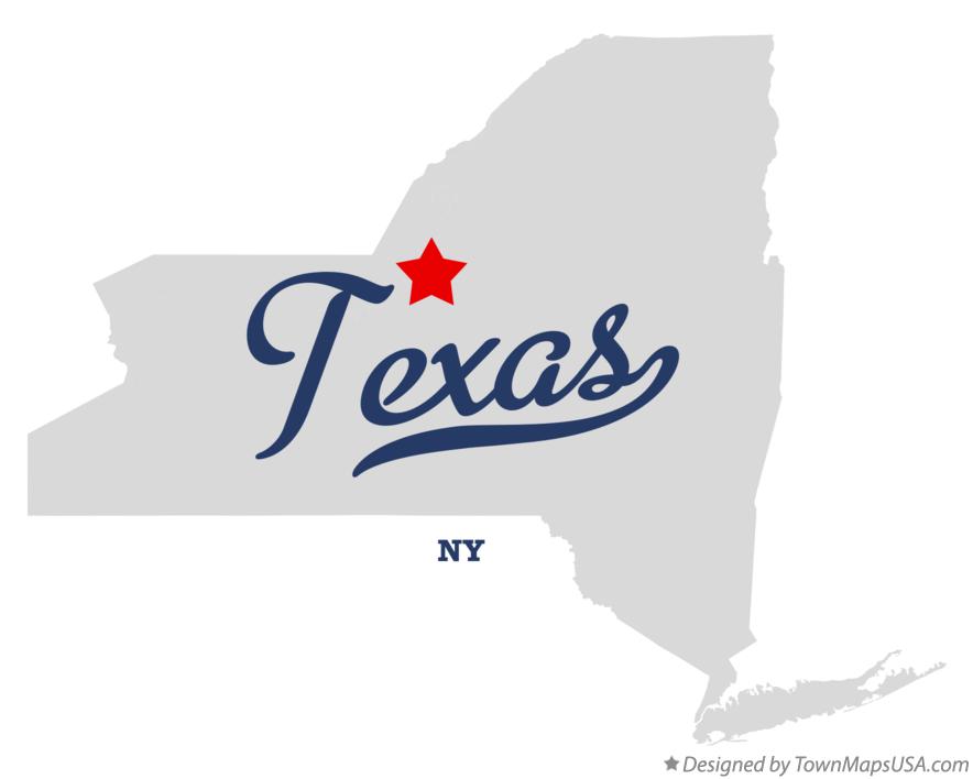 Map of Texas New York NY