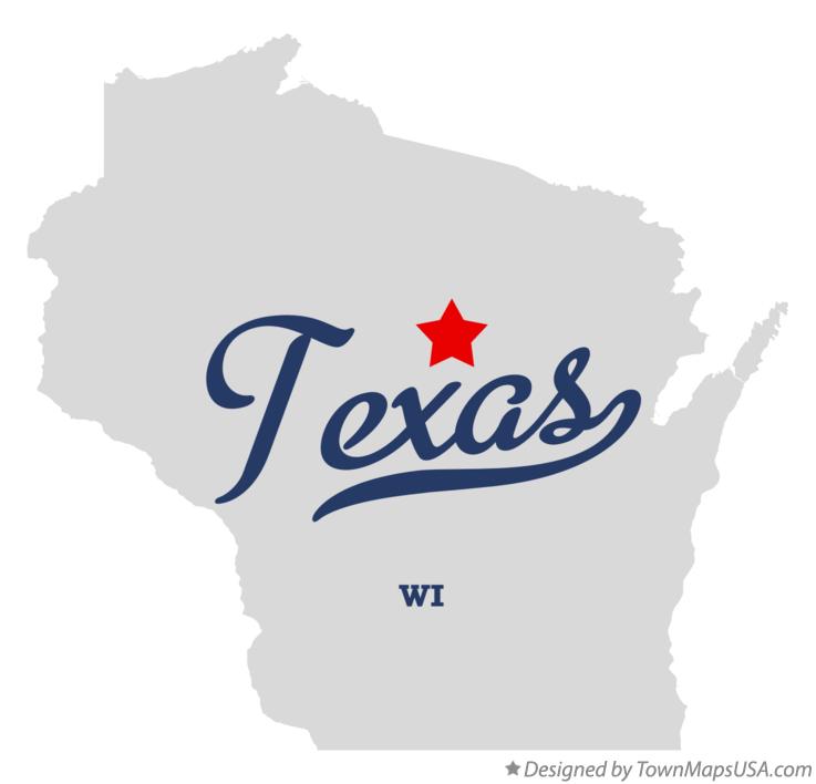 Map of Texas Wisconsin WI