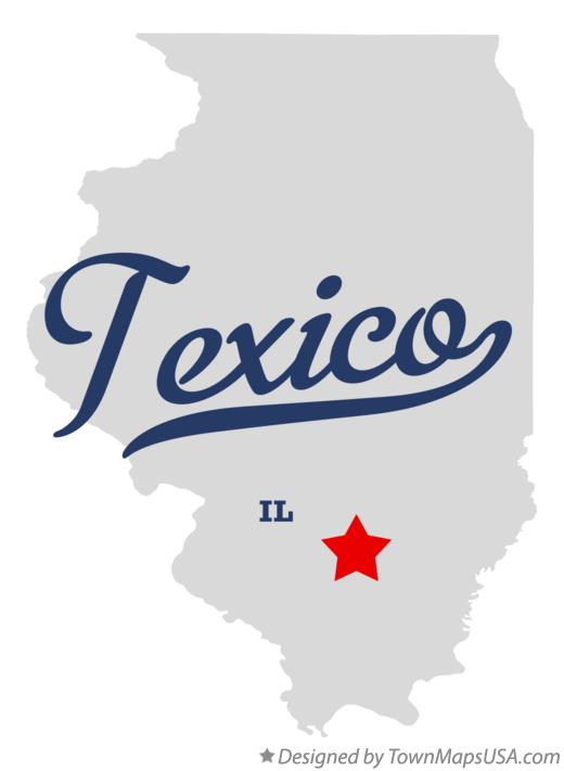 Map of Texico Illinois IL