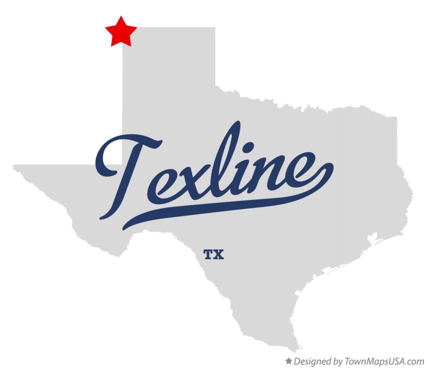 Map of Texline Texas TX