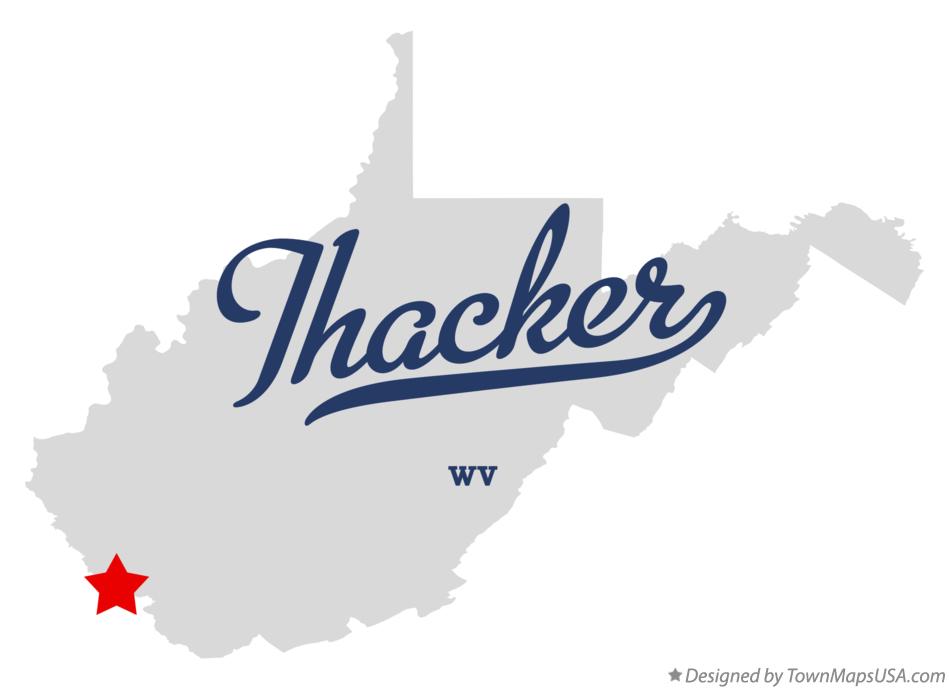 Map of Thacker West Virginia WV