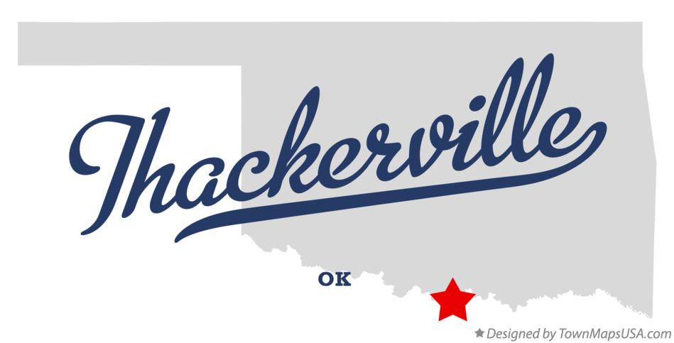 Map of Thackerville Oklahoma OK
