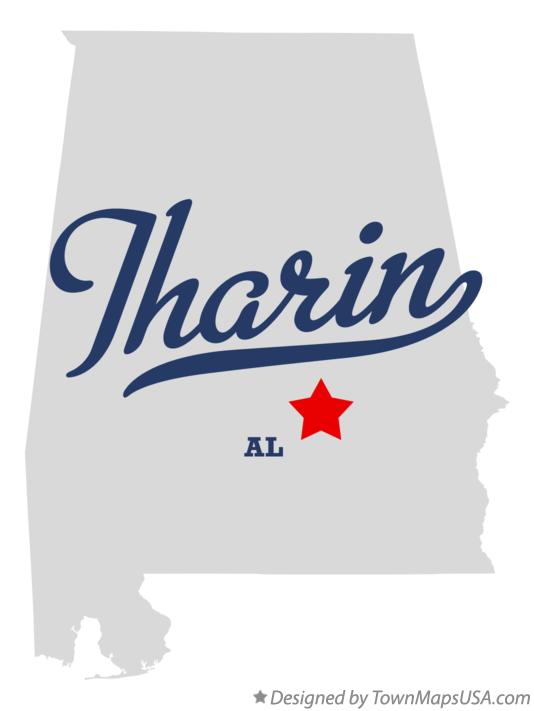 Map of Tharin Alabama AL