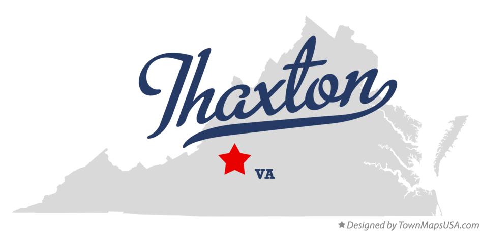 Map of Thaxton Virginia VA