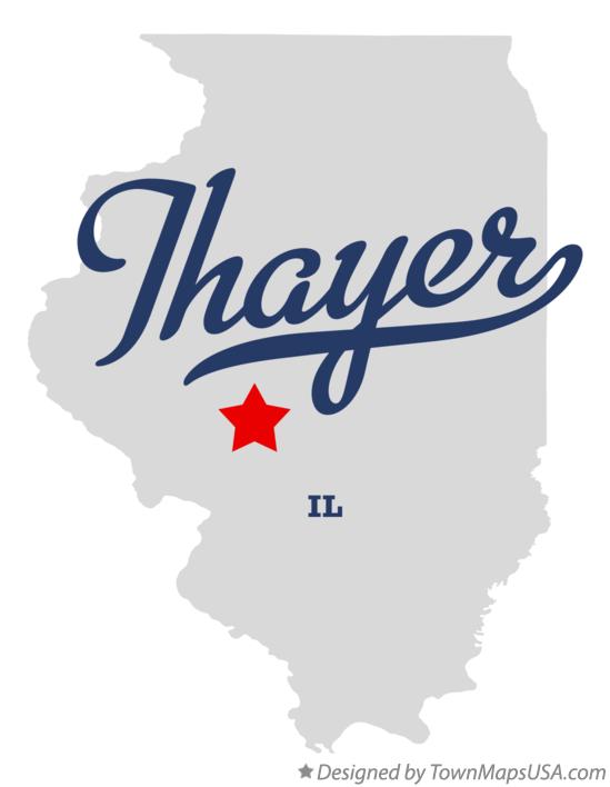 Map of Thayer Illinois IL