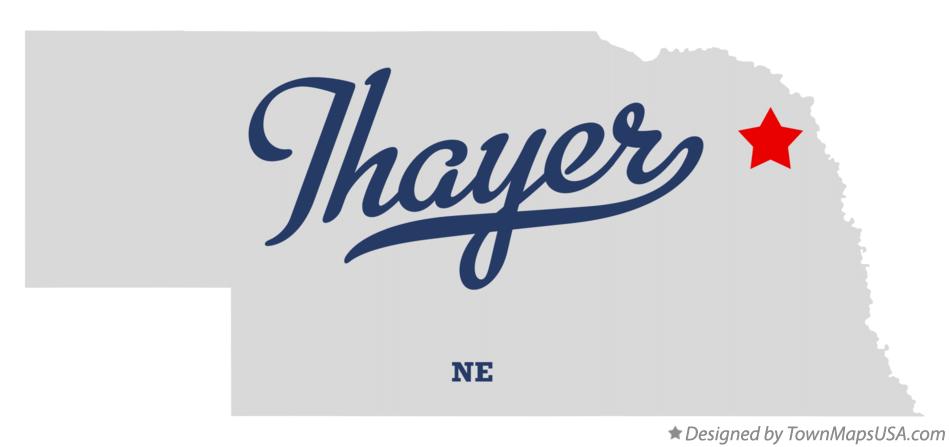 Map of Thayer Nebraska NE