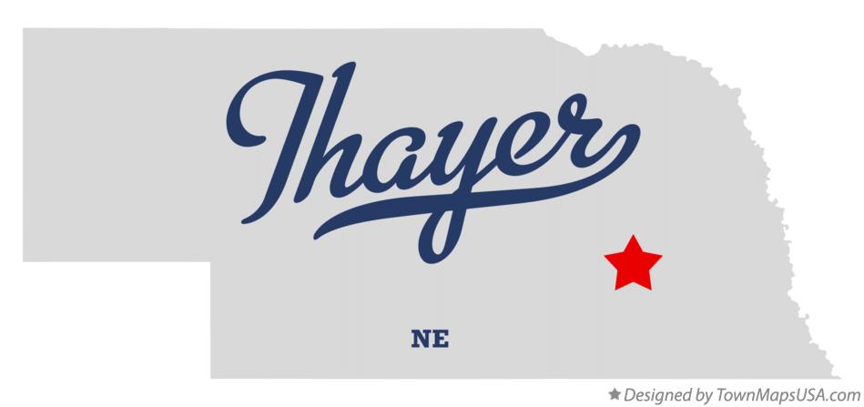 Map of Thayer Nebraska NE
