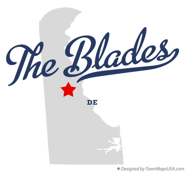 Map of The Blades Delaware DE