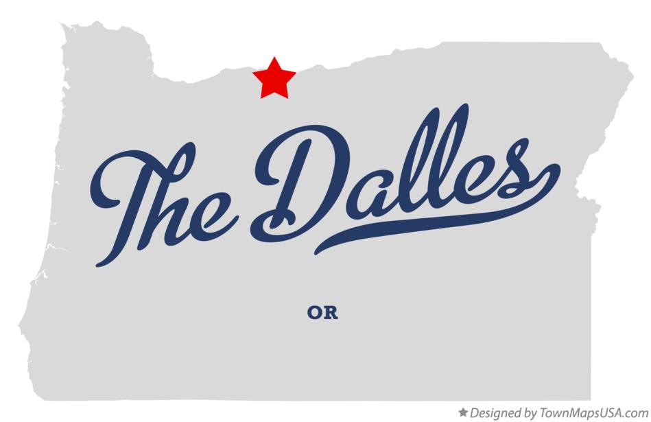 Map of The Dalles Oregon OR
