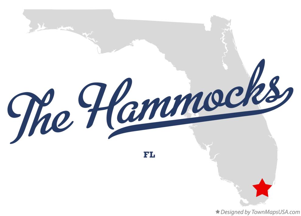 Map of The Hammocks Florida FL