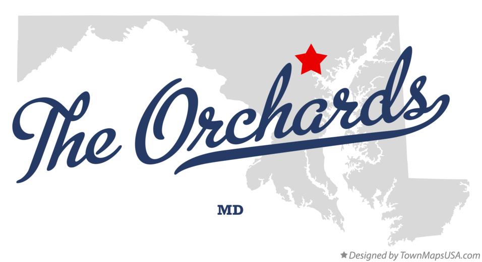 Map of The Orchards Maryland MD