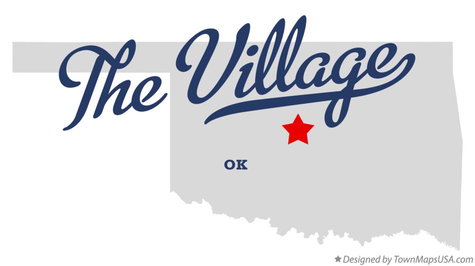 Map of The Village Oklahoma OK