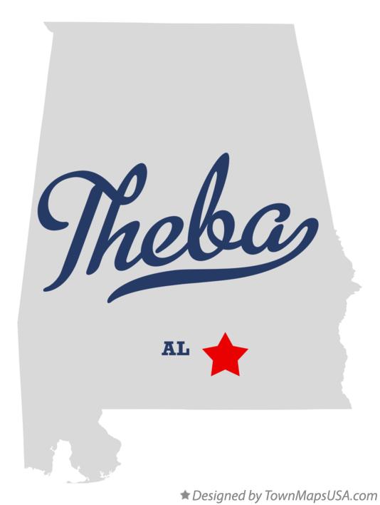 Map of Theba Alabama AL