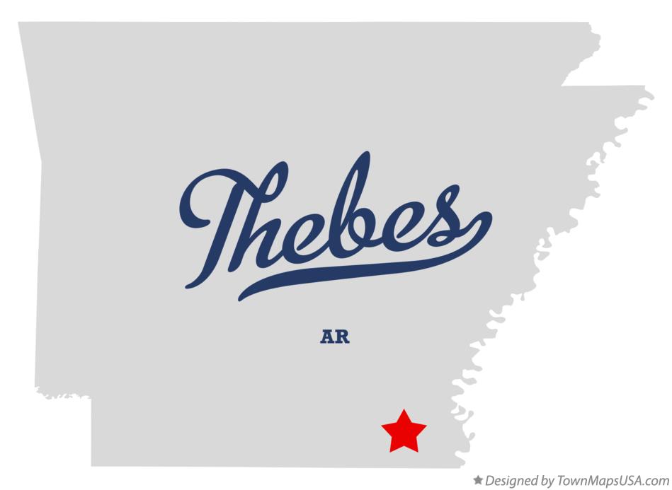 Map of Thebes Arkansas AR