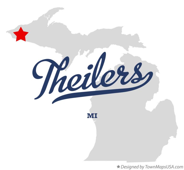 Map of Theilers Michigan MI
