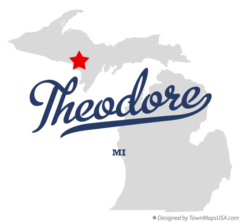 Map of Theodore Michigan MI
