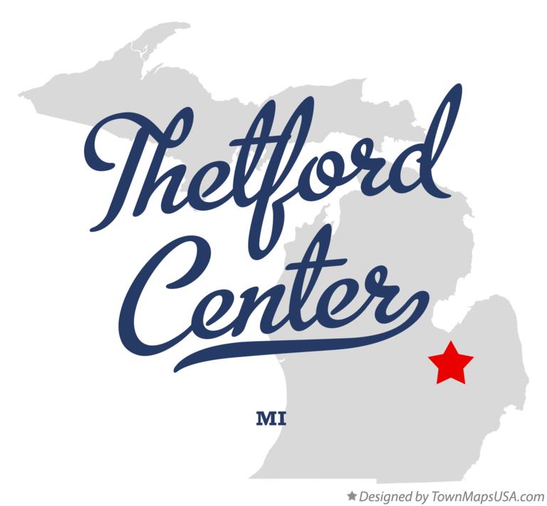 Map of Thetford Center Michigan MI