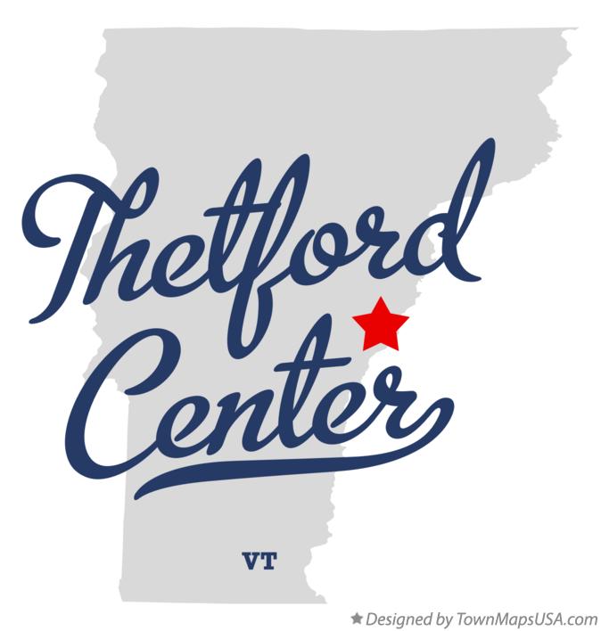 Map of Thetford Center Vermont VT