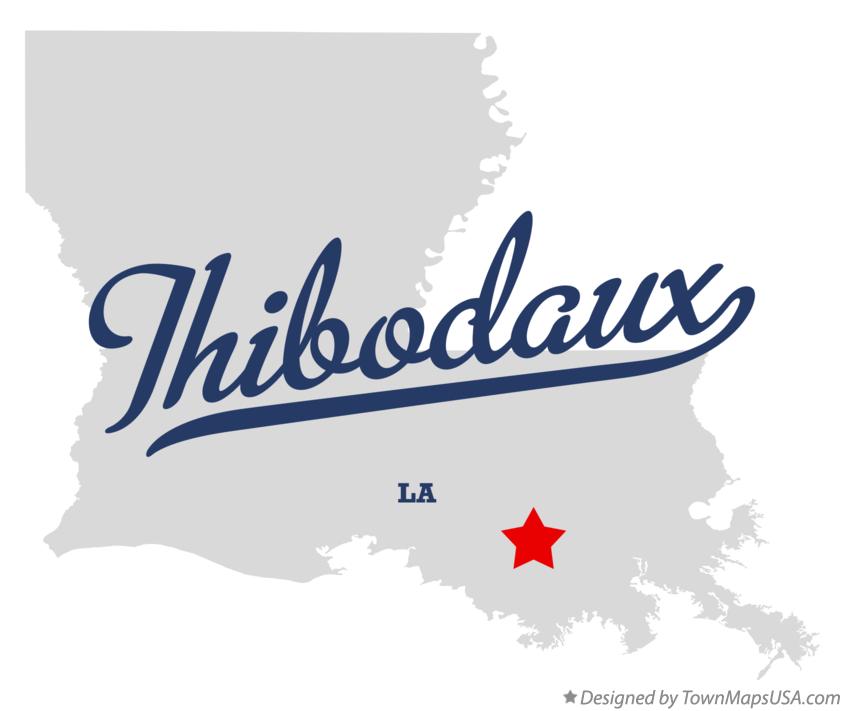 Map of Thibodaux Louisiana LA