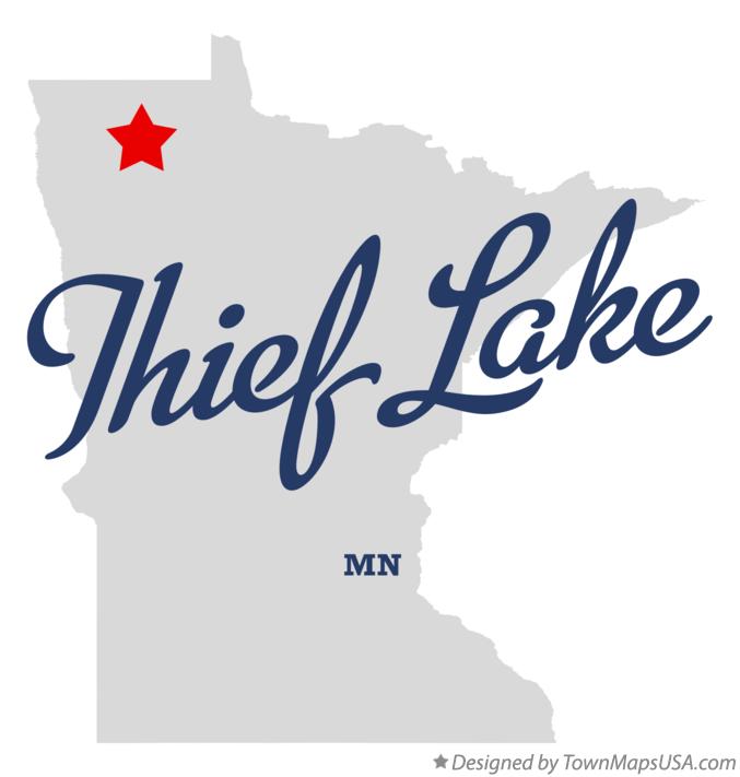Map of Thief Lake Minnesota MN