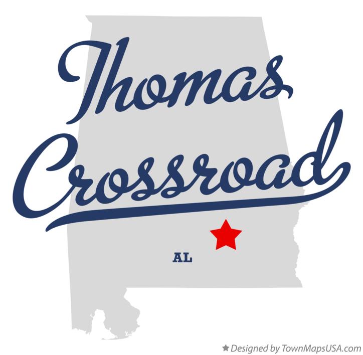 Map of Thomas Crossroad Alabama AL
