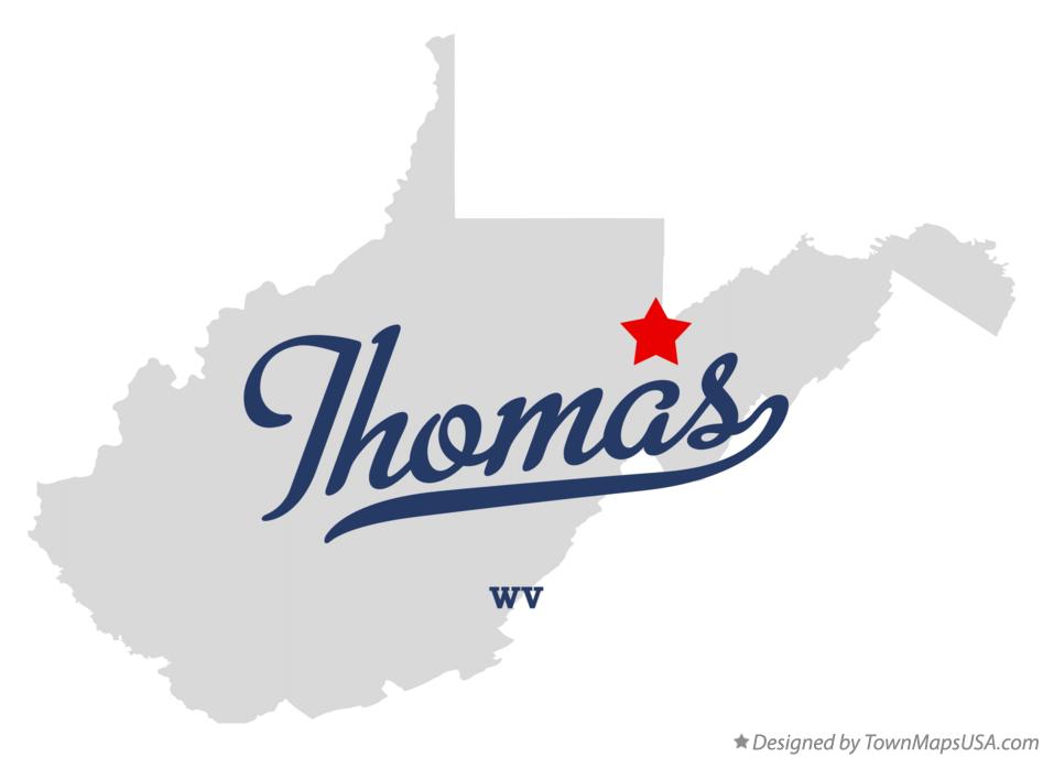 Map of Thomas West Virginia WV