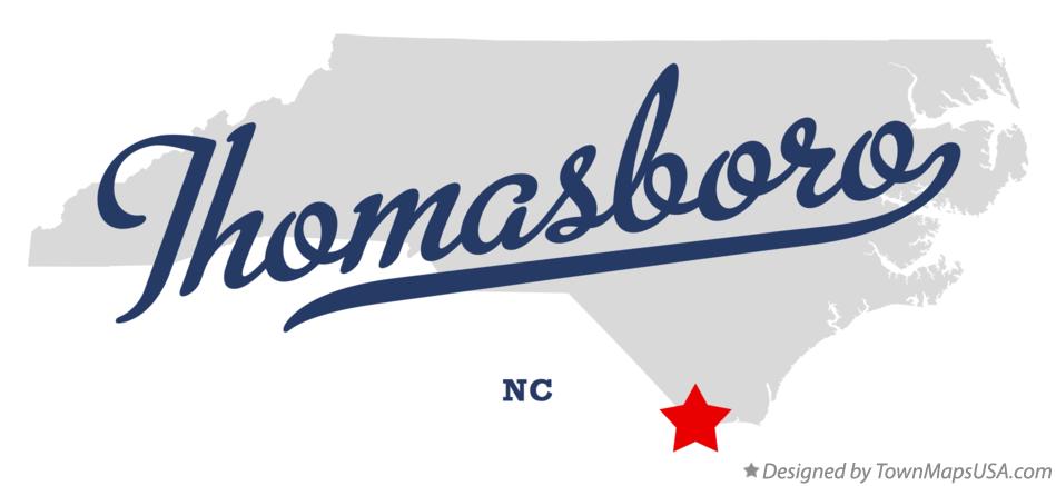 Map of Thomasboro North Carolina NC