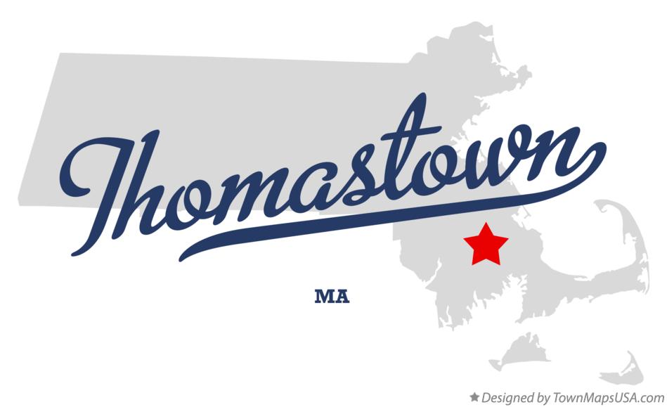 Map of Thomastown Massachusetts MA