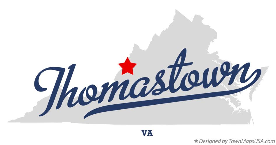 Map of Thomastown Virginia VA