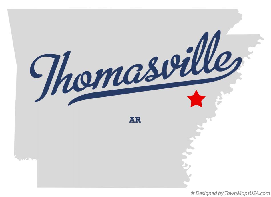 Map of Thomasville Arkansas AR