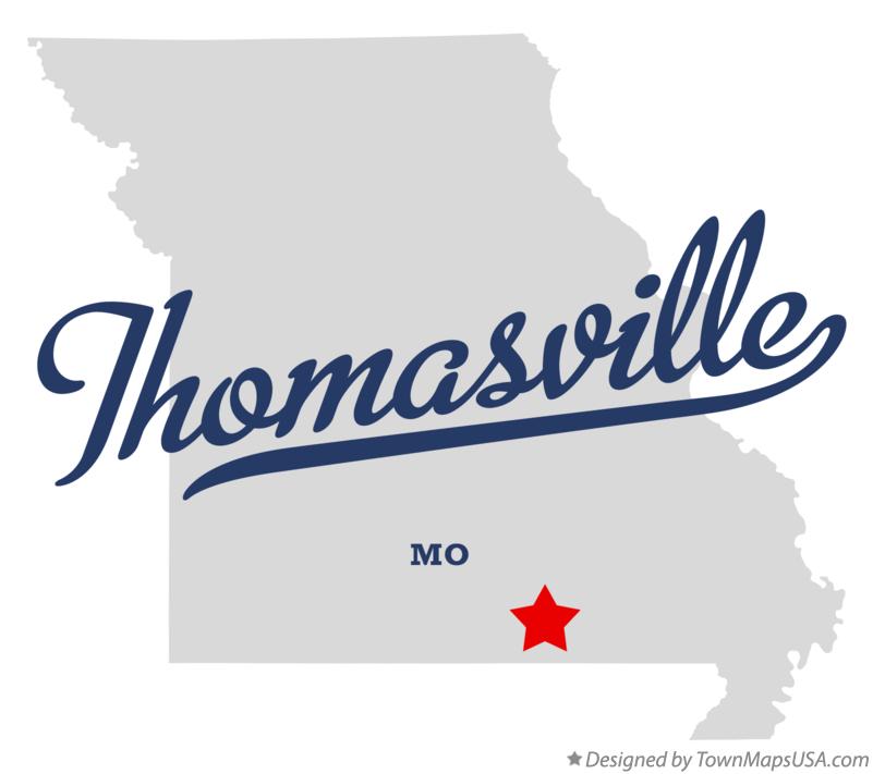 Map of Thomasville Missouri MO
