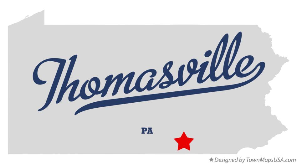 Map of Thomasville Pennsylvania PA