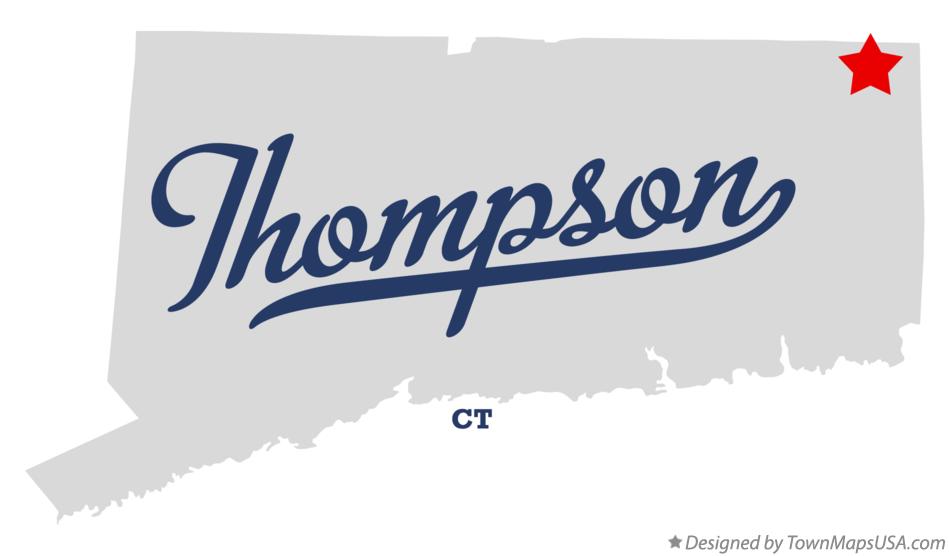 Map of Thompson Connecticut CT