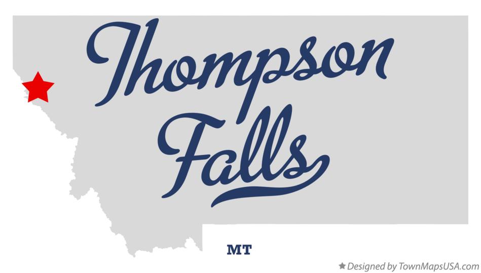 Map of Thompson Falls Montana MT