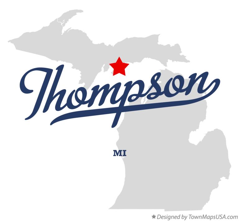 Map of Thompson Michigan MI