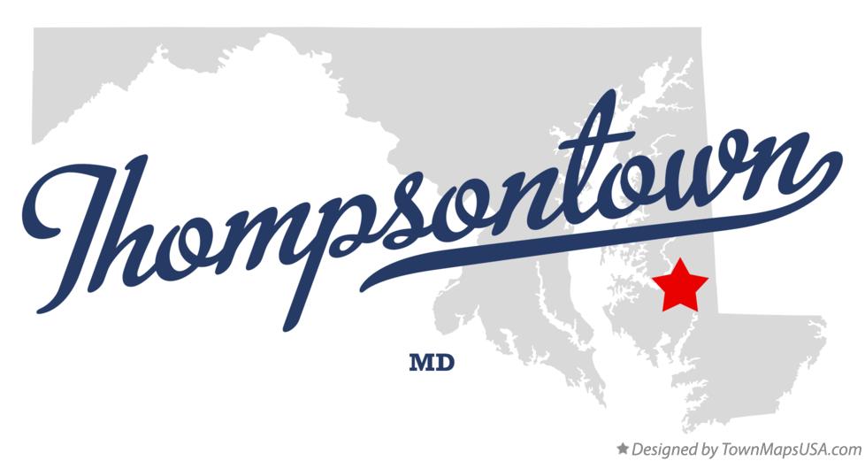 Map of Thompsontown Maryland MD