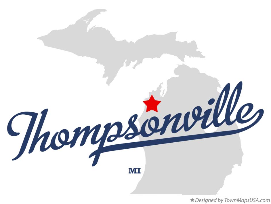 Map of Thompsonville Michigan MI